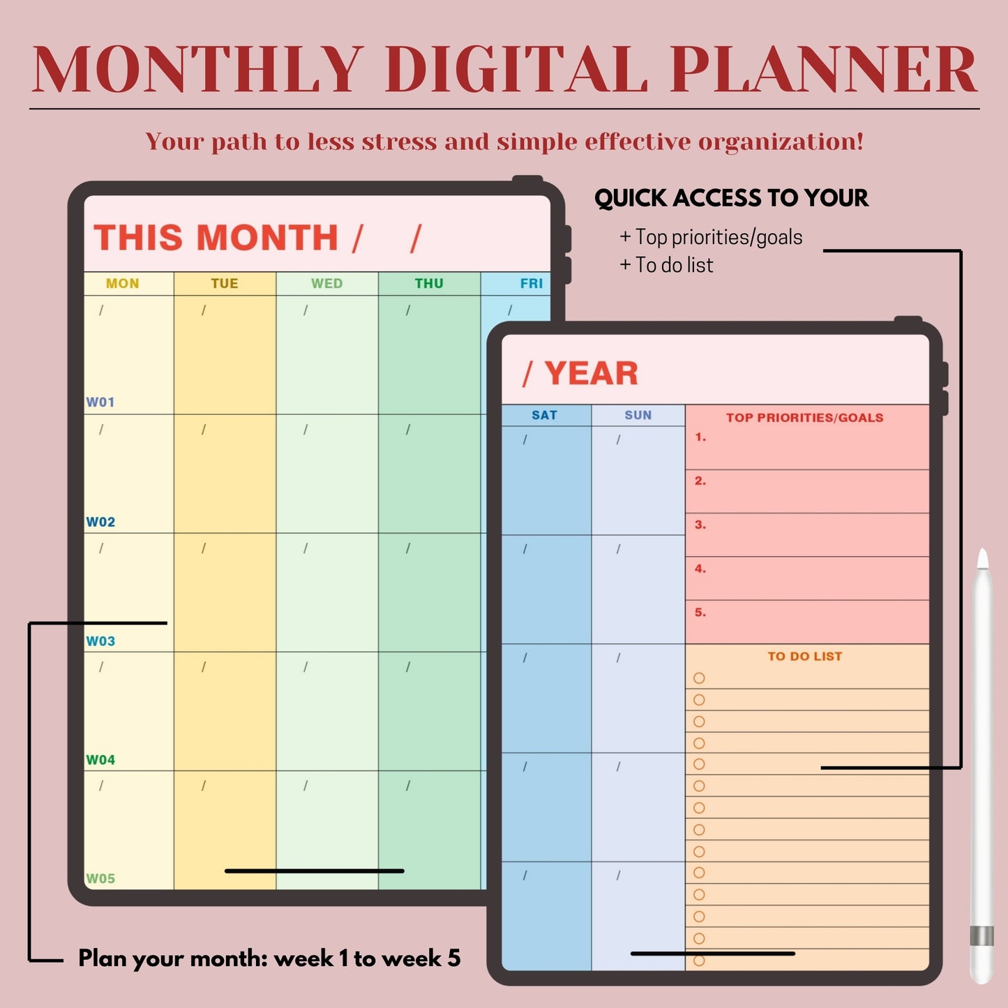 Monthly Digital Planner